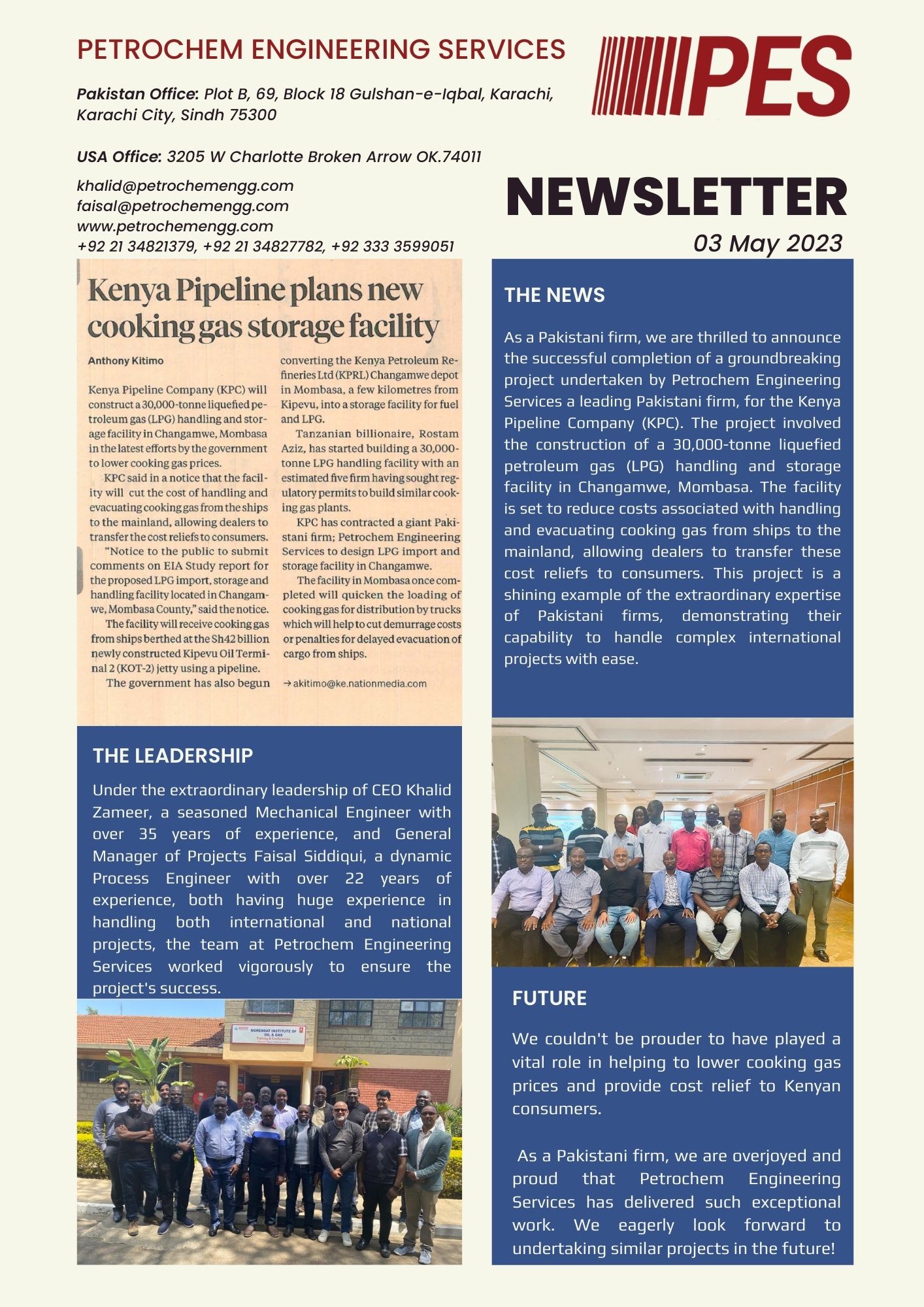 Petrochem Engineering Services - Newsletter